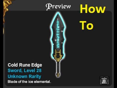 Ice rune of razor edge
